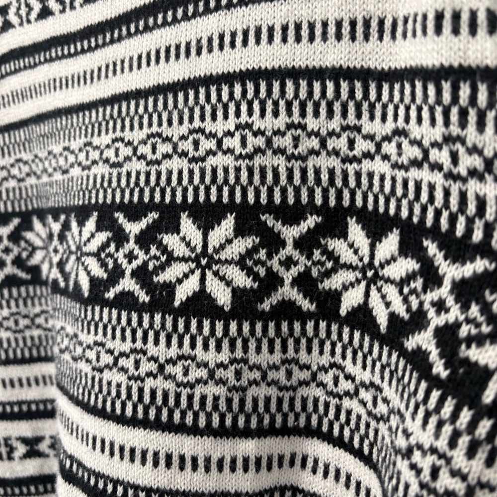 Old Navy Black Fair Isle Cotton Blend Holiday Sweater Sz XXL - Picture 5 of 5